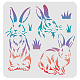 FINGERINSPIRE Bunny Stencils for Painting 30x30cm Rabbits Drawing Template Easter Rabbit Painting Stencils Reusable Bunny Stencil DIY Art and Craft Stencils For Home Decoration DIY-WH0172-476-1