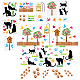 14Pcs 14 Styles Animal Theme PET Hollow Out Drawing Painting Stencils DIY-WH0394-0142-1
