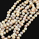 Round Natural Pearl Bead Strands PEAR-Q004-11-1