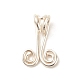 Copper Wire Ornament Hook Hangers PALLOY-JF01611-03-3