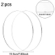 Benecreat 2 pcs 8 pouces feuille acrylique transparente cercle rond dis feuille acrylique pour la décoration OACR-BC0001-03D-2