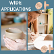 Chgcraft tampon d'argile en bois motif libellule pour bricolage création outil en argile outil de poterie en argile WOOD-WH0030-29B-5