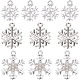 Sunnyclue 36pcs 3 pendentifs en alliage de style. charme de flocon de neige FIND-SC0004-64-1