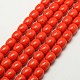 Imitation Amber Resin Drum Beads Strands for Buddhist Jewelry Making RESI-A009D-10mm-02-1