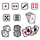 FINGERINSPIRE 10 Style Dice Poker Ace Clothes Patch Iron on Embroidered Applique Roll of Dice Embroidered Applique Playing Card Gaming Applique Patches for Jeans Hats Bags Jackets Shirts Clothing DIY PATC-FG0001-38-1