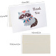 Ensembles de cartes de remerciement avec enveloppe craspire et motif animalier DIY-CP0001-67-2