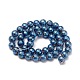 Electroplated Natural Lava Rock Beads Strands G-I260-11-2