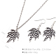 Ensembles de bijoux de feuilles de noix de coco en alliage de zinc SJEW-BB16592-3