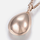 304 Stainless Steel Pendant Necklaces NJEW-F211-03RG-2