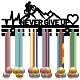 CREATCABIN Medal Holder Hanger Medals Display Rack Black Acrylic Medal Shelf Hanger Organizer Medal Stand Frame with Hooks Wall Mounted Hanging for Cycling Medalist 11.4 x 5Inch-Never Give Up AJEW-WH0296-057-1