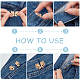 WADORN 8 Sets 4 Styles Butterfly Alloy Adjustable Jean Button Pins DIY-WR0003-44-3