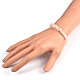 Bracelets élastiques de perles de quartz rose naturel BJEW-JB01826-02-3