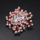 Natural Pearl Flower Safety Brooch JEWB-E011-01-2
