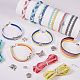Sunnyclue 90+ pcs faux cuir daim wrap kit de fabrication de bracelet papillon fleur star sucettes breloques perles pour bricolage 10 ensembles de bracelets de bracelet en corde DIY-SC0004-04-6