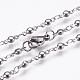 304 Stainless Steel Chain Necklaces STAS-P164-12-3