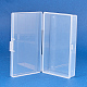 Benecreat 6 paquete de caja de contenedores de almacenamiento de cuentas de plástico transparente rectangular con tapas abatibles para artículos pequeños CON-BC0004-13-5