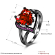 Сердце кубического циркония кольца RJEW-BB16567-8A-3