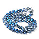 Electroplate Triangle Glass Beads Strands EGLA-A036-11A-FR02-2