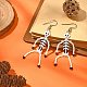 Pendientes colgantes de esqueleto con cuentas de delica miyuki EJEW-MZ00092-2