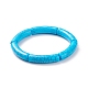 10 Stück 10-Farben-Edelsteinimitation Acryl gebogenes Rohr stämmige Stretch-Armbänder Set für Frauen BJEW-JB08140-4