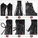 PH PandaHall Leather Lace-in Boot Zipper Inserts FIND-PH0006-71-4