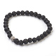 Natural Lava Rock Beads Stretch Bracelets BJEW-JB03839-03-1