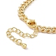 Bracelet à maillons léopard en zircone cubique chaînes gourmettes en laiton pour femmes BJEW-G664-01G-05-4