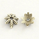 Tibetan Style Zinc Alloy Flower Bead Caps TIBEB-R062-012-1