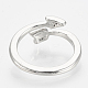 調節可能なリング  合金指輪  矢印  アンティークシルバー  サイズ8  18.5mm RJEW-N027-12A-3