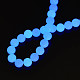 Fili di perline rotonde in pietra luminosa sintetica G-T136-01A-01-4