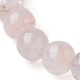 Bracelet extensible en perles de tortue turquoise synthétique rondes en quartz rose naturel pour femmes BJEW-JB09700-02-4