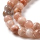 Rondes sunstone naturelle perles brins G-I176-09-6mm-3