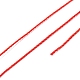 ラウンドワックスポリエステル糸ストリング  マイクロマクラメコード  ツイストコード  革縫い用  レッド  0.65mm  約87.48ヤード（80m）/ロール YC-D004-02D-049-3