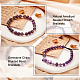 Olycraft 2pcs 2 style ensemble de bracelets extensibles en perles d'améthyste naturelle BJEW-OC0001-12-4