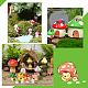 SUPERFINDINGS 24Pcs 2 Styles Mini Mushrooms Statue Colorful Cute Mushroom Decorations Resin Mushroom Figurines Miniature Garden Ornaments for Landscape Plant Pots Bonsai Craft Decor DJEW-FH0001-06-5