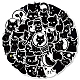 50 Stück PVC selbstklebende Katzen-Cartoon-Aufkleber STIC-B001-06-2
