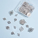 Sunnyclue 1 caja 60 piezas 10 estilos flor de la vida conectores para hacer joyas suministros para manualidades fornituras de joyería accesorio collar pulsera TIBE-SC0002-04-3
