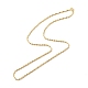 Collar de cadenas de singapur de latón para mujer NJEW-P265-27G-2