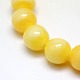 Buddhist Jewelry Beaded Findings Resin Round Bead Strands RESI-L002-8mm-G05-2