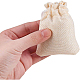 BENECREAT 25PCS Burlap Bags with Drawstring Gift Bags Jewelry Pouch for Wedding Party Treat and DIY Craft - 3.5 x 2.8 Inch ABAG-BC0001-05B-9x7-5