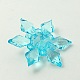 Mixed Color Transparent Acrylic Christmas Snowflake Beads X-TACR-S603-M-3