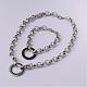 Ring 304 Stainless Steel Link Necklaces and Bracelets Jewelry Sets SJEW-F132-09P-1