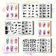 Stainless Steel DIY Nail Art Templates MRMJ-WH0092-009-3