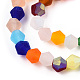 Imitano i fili di perle di vetro smerigliato bicono di cristallo austriaco GLAA-F029-TM4mm-A29-3
