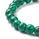 Bracelets extensibles perlés en malachite synthétique BJEW-D446-B-16-3