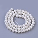 Hebras de perlas de perlas de agua dulce cultivadas naturales de papa X-PEAR-E007-4-5mm-AAA-2