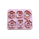 Abs プラスチック粘土ツール  粘土生地カッター  金型  モデリングツール  子供用粘土玩具のモデリング  六角形/ハート  花  12x10cm CELT-PW0003-004I-1