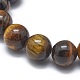 Tigre naturel bracelets extensibles de talon de l'oeil BJEW-K212-A-028-3