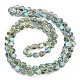 Brins de perles de verre transparentes plaquées arc-en-ciel EGLA-G037-04A-FR03-2