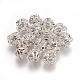 Brass Clear Rhinestone Beads RB-A017-10mm-S-1